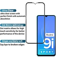 Knotyy Tempered Glass Screen Protector Compatible for Redmi 9i Sport with Edge to Edge Coverage for Redmi 9i Sport - (Black, pack of 2)-thumb2