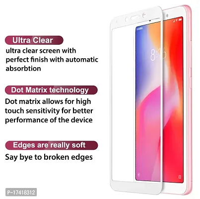 Knotyy Edge to Edge Tempered Glass for Redmi 6 (White) - Full Screen Coverage-thumb4
