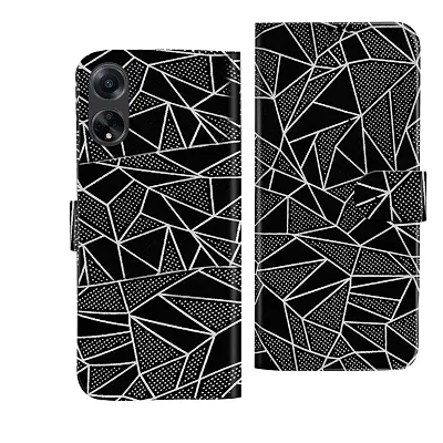 Knotyy Velvet Finish Faux Leather Flip Cover for Oppo F23 5G with Foldable Stand  Cards Slots - Black