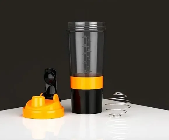 Gym Shaker Bottle 500ml with Extra Compartment, Ideal for Protein Shake, Pre workout, BPA Free Material Sipper Bottle