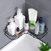 Kitchen Bathroom Storage Shelf Wall Mount Holder Storage Rack Organizer-thumb1