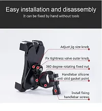 Bike Phone Mount Anti Shake and Stable Cradle Clamp with 360deg; Rotation Bike Mobile Holder-thumb1