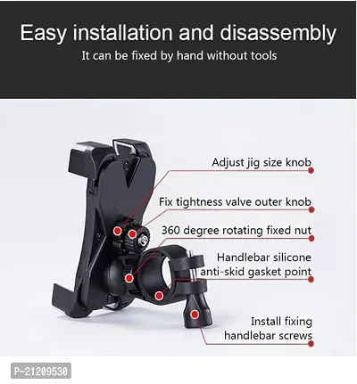 Bike Phone Mount Anti Shake and Stable Cradle Clamp with 360deg; Rotation Bike Mobile Holder-thumb2