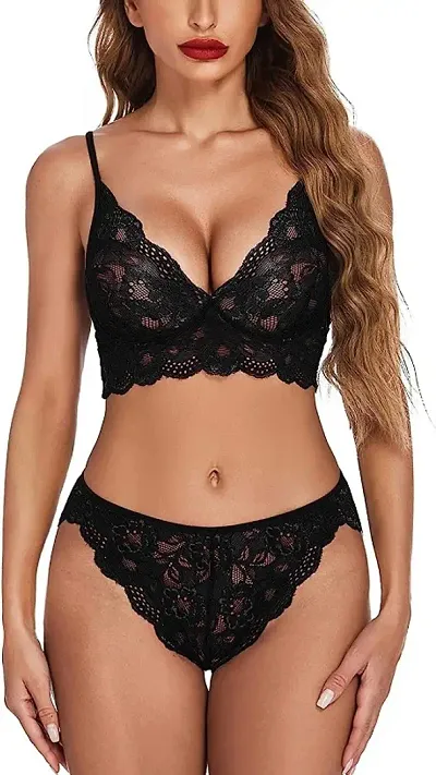Buy Women Self Design Bra Panty Set Lingerie Set Online In India At  Discounted Prices