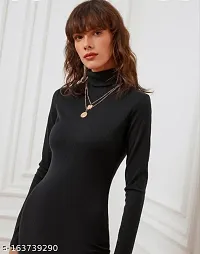 LATEST FANCY BLACK BODYCON DRESS FOR WOMEN-thumb1