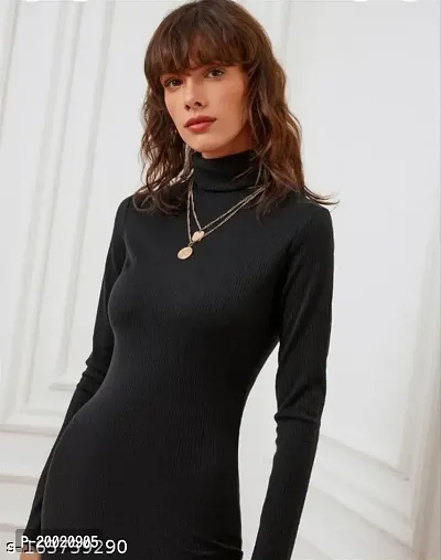 LATEST FANCY BLACK BODYCON DRESS FOR WOMEN-thumb2