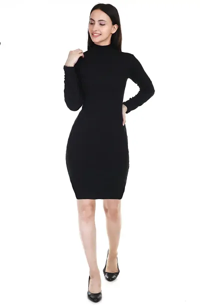 Awesome Blend Turtle Neck Bodycon Dress