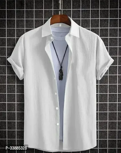 Classic Cotton Solid Casual Shirt For Men-thumb0