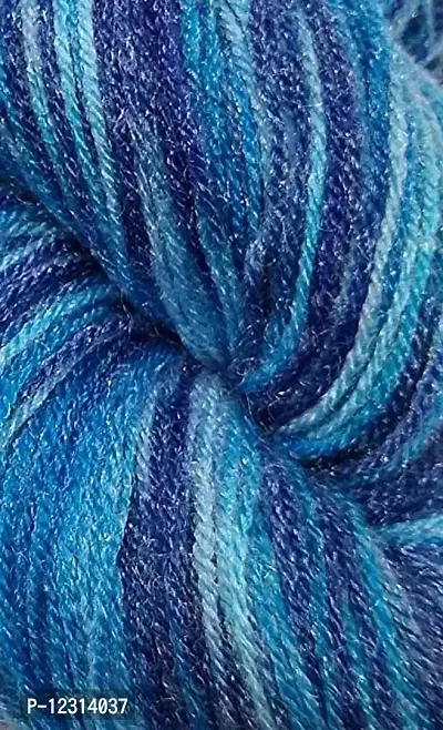 Oswal Knitting Yarn Wool Multi Blue 200gm. Woolen Crochet Yarn Thread. Wool Yarn for Knitting. Woolen Thread.-thumb4