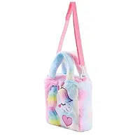 abhiswa Unicorn Toddler Tote Bag, Colorful Plush Princess Cute Unicorn Crossbody Handbags Best Gift for Girls 1-6 Years-thumb3