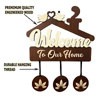 ArtwindGifts Welcome To Our Home Mdf Wooden Wall Hanging For Home Decoration | Home Decor Item For Door and Wall (Brown)-thumb3