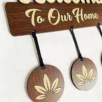 ArtwindGifts Welcome To Our Home Mdf Wooden Wall Hanging For Home Decoration | Home Decor Item For Door and Wall (Brown)-thumb2