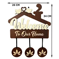 ArtwindGifts Welcome To Our Home Mdf Wooden Wall Hanging For Home Decoration | Home Decor Item For Door and Wall (Brown)-thumb4