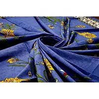 AC FASHION Rajasthani Jaipuri Traditional Sanganeri Kahmirkali Print 104 TC 100% Cotton Double Size Bedsheet with 2 Pillow Covers (Blue)-thumb2