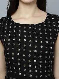 Black Aline Rayon Floral Printed Trendy kurta Sharara Set-thumb3
