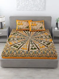 Classic Cotton Printed Bedsheet with Pillow Cover-thumb1