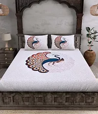 Classic Cotton Printed Bedsheet with Pillow Cover-thumb1