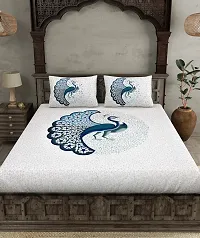 Classic Cotton Printed Bedsheet with Pillow Cover-thumb1