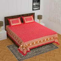 Classic Cotton Printed Bedsheet with Pillow Cover-thumb1