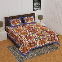 Classic Cotton Printed Bedsheet with Pillow Cover-thumb2