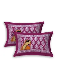 Traditional Rajasthani Cotton Jaipuri Print 144 TC Double Bedsheet with 2 Pillow Covers-thumb3