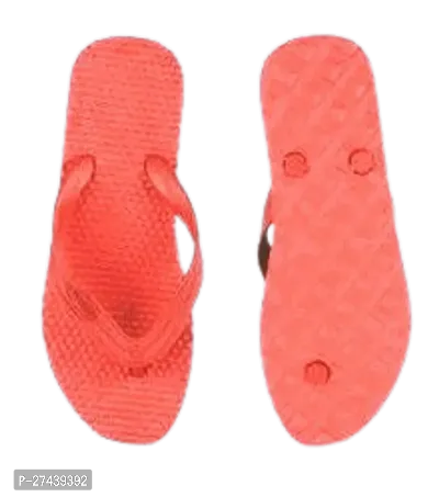 Stylish Red Rubber Solid Slippers For Men