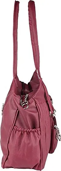 Ritupal Collection Women's Shoulder Handbag PU (Maroon)-thumb2