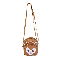 Ritupal Collection? Girls Small Backpack cum Sling PU (Beige)-thumb1