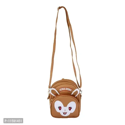 Ritupal Collection? Girls Small Backpack cum Sling PU (Beige)-thumb2
