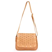 Ritupal Collection women handbag, Sling PU (Tan)-thumb1