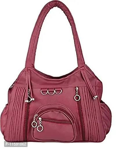 Ritupal Collection Women's Shoulder Handbag PU (Maroon)-thumb2