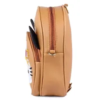 Ritupal Collection? Girls Small Backpack cum Sling PU (Beige)-thumb2