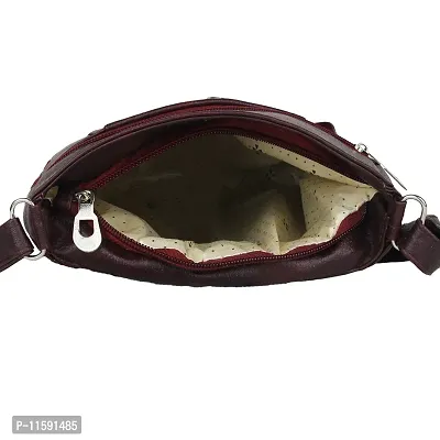 Ritupal collection women shoulder PU sling bag(Maroon)-thumb5