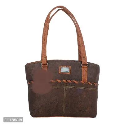 Ritupal collection women stylish handbag (Brown, Tote)