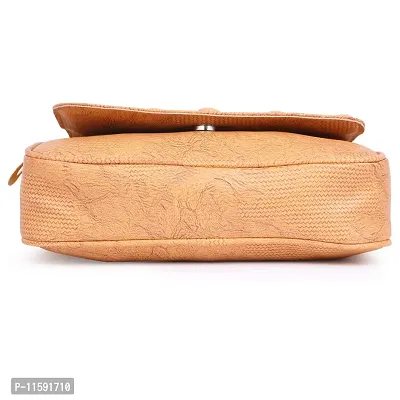 Ritupal Collection women handbag, Sling PU (Tan)-thumb5