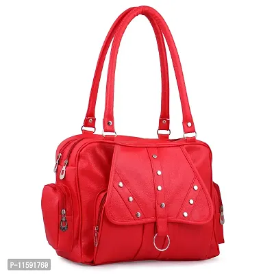 RITUPAL COLLECTION - Identify Your Look, Define Your Style Women's PU Shoulder Handbag (Red)-thumb4