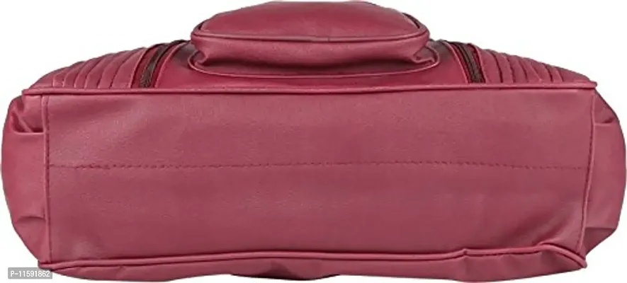 Ritupal Collection Women's Shoulder Handbag PU (Maroon)-thumb5