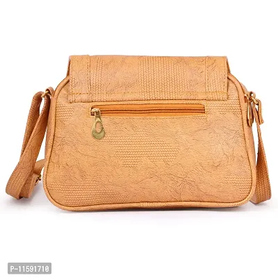 Ritupal Collection women handbag, Sling PU (Tan)-thumb4