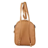 Ritupal Collection? Girls Small Backpack cum Sling PU (Beige)-thumb3