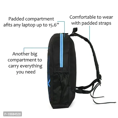 School/College Blue Laptop Backpack 15.6 inch Expandable-thumb2