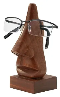 Wooden Nose Shaped Spectacles Eyeglasses Sunglasses Holder Stand//Nose Shaped Eyeglass Spectacle Holder Display Stand Home Decorative Chasma Stand-thumb1