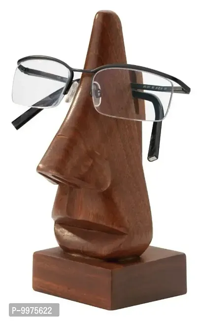 Wooden Nose Shaped Spectacles Eyeglasses Sunglasses Holder Stand//Nose Shaped Eyeglass Spectacle Holder Display Stand Home Decorative Chasma Stand-thumb2