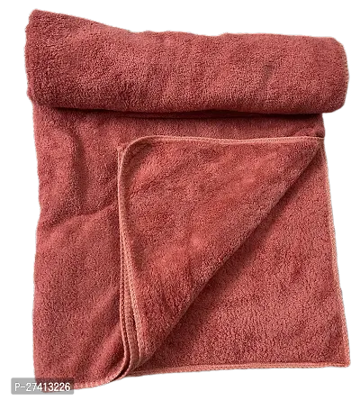 Finesse Decor Towels for Bath, Large Size (45x19 inches) Bath Towel for Men/Women, Bathing Towel, 100% Microfiber 1 Piece (Dull Orange Colour)-thumb3