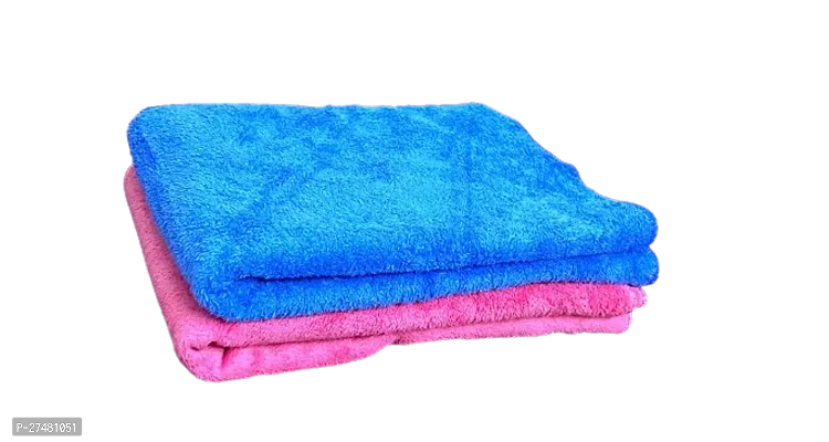 Finesse Decor Soft Towel Microfiber Hand Towels (20x12.5 Inches) Gym  Workout Towel 2 Pieces ( Pink and Blue Colour)