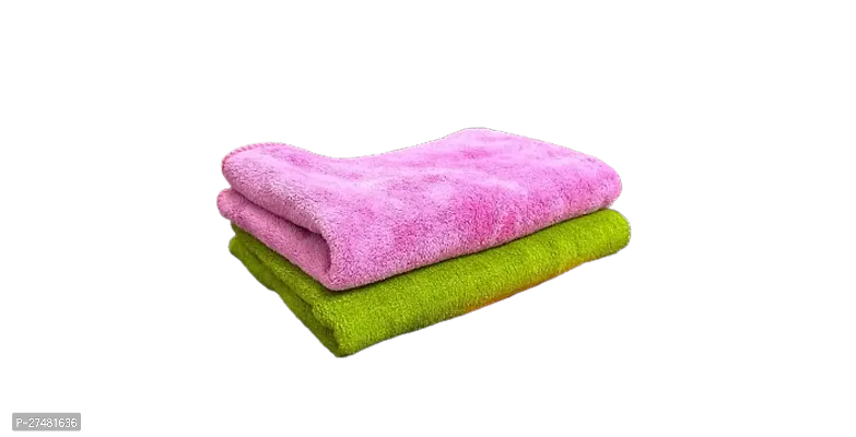Finesse Decor Soft Towel Microfiber Hand Towels (20x12.5 Inches) Gym  Workout Towel 2 Pieces ( Yellow and Pink Colour)
