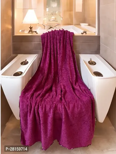 Finesse Decor Bath Towels for Men  Women Bathing Towels, Supersoft Towels, 100% MicroCotton (Magenta Colour) 300 GSM-thumb0