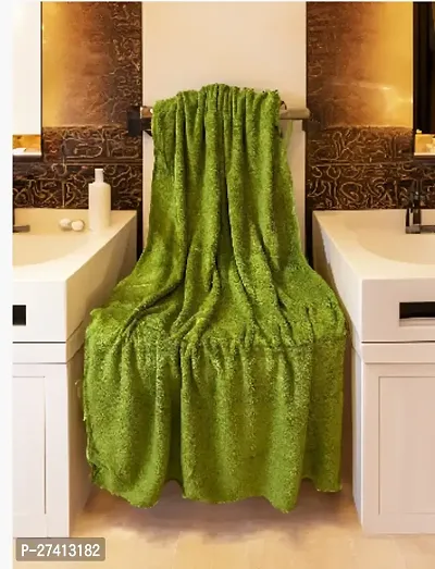 Finesse Decor Towel for Bath Large Size (45x19 inches) Bath Towel for Men/Women, Bathing Towel, Supersoft Towel, 100% MicroCotton 1 Piece (Light Green Colour)-thumb0