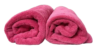 Finesse Decor Bath Towel for Men/Women,100% Microfiber 1 Piece (Pink Colour) Large Size (45x19 inches)-thumb2