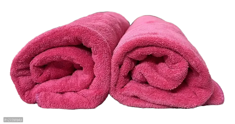 Finesse Decor Bath Towel for Men/Women,100% Microfiber 1 Piece (Pink Colour) Large Size (45x19 inches)-thumb3