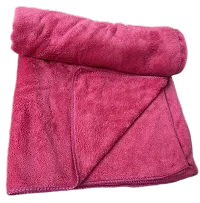 Finesse Decor Bath Towel for Men/Women,100% Microfiber 1 Piece (Pink Colour) Large Size (45x19 inches)-thumb1